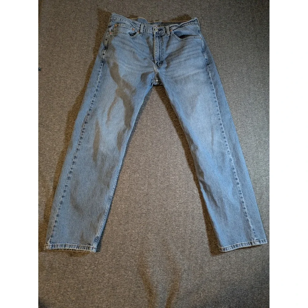 VTG Levis 505 Jeans Mens 36x32 Straight‎ Regular Light Wash Red Tag 90s
